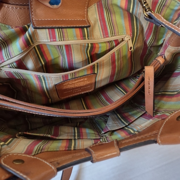 Vintage Fossil Straw Raffia Tote - Picture 9 of 10